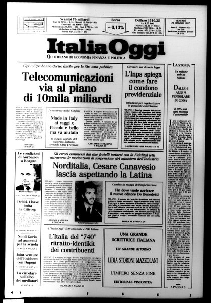 Italia oggi : quotidiano di economia finanza e politica